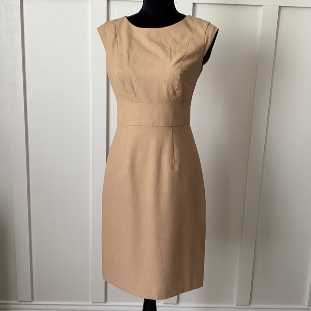 The Limited tan sheath dress